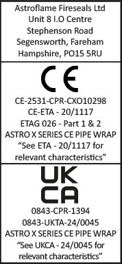 CE ETA Label Pipe Wraps UL